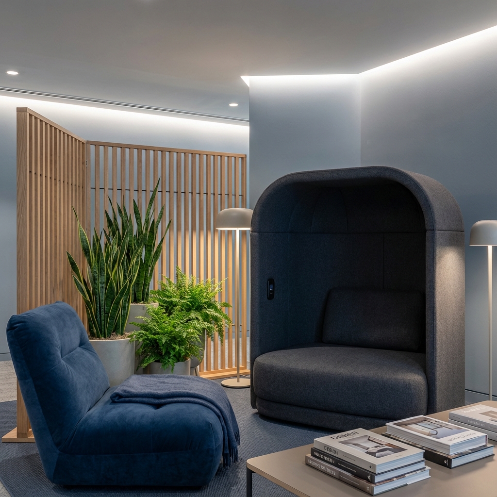 Power nap dans un environnement de bureau moderne